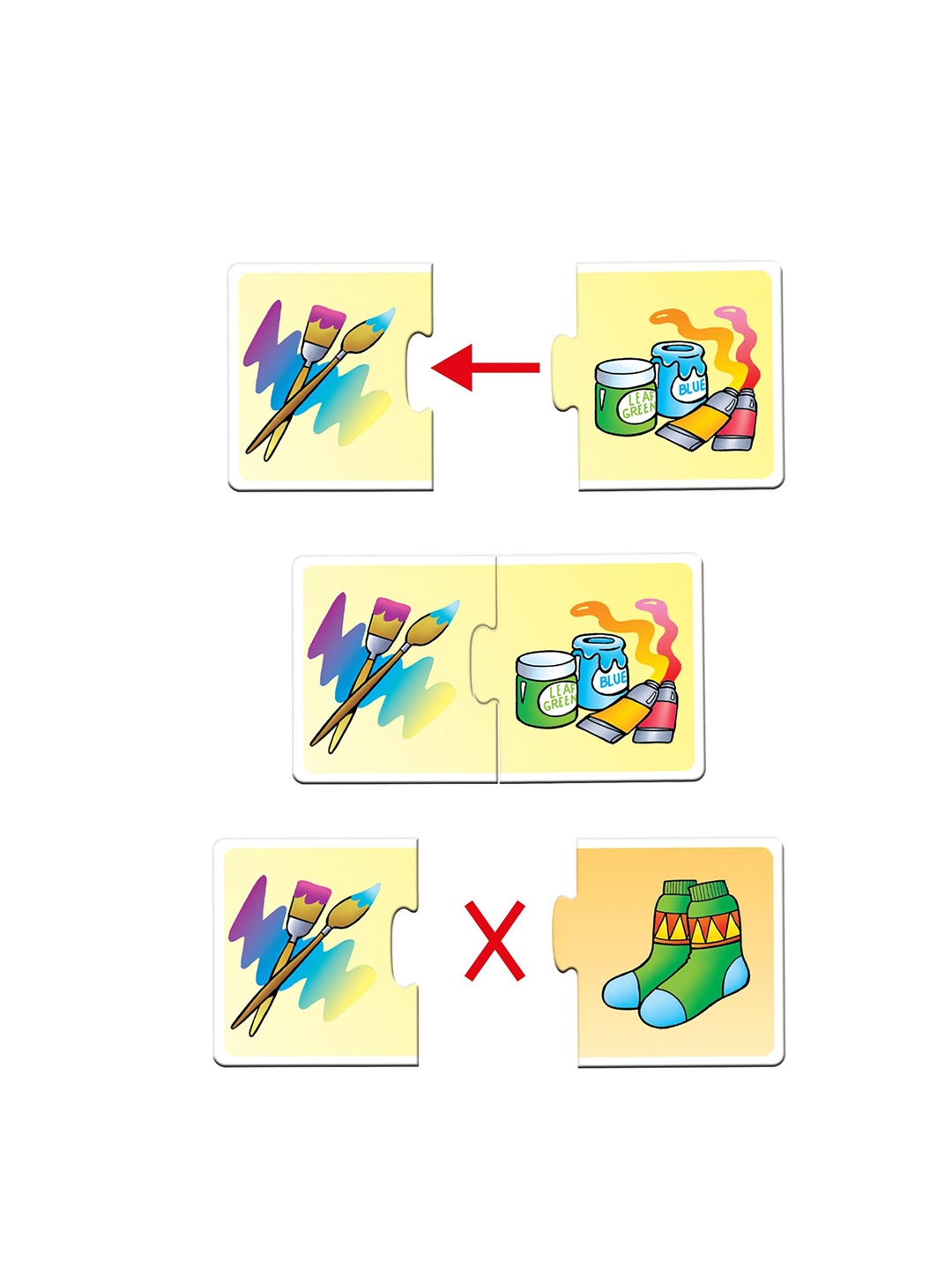 

Frank Kids 20 Self Correcting 2 Piece Puzzle Toys, Green