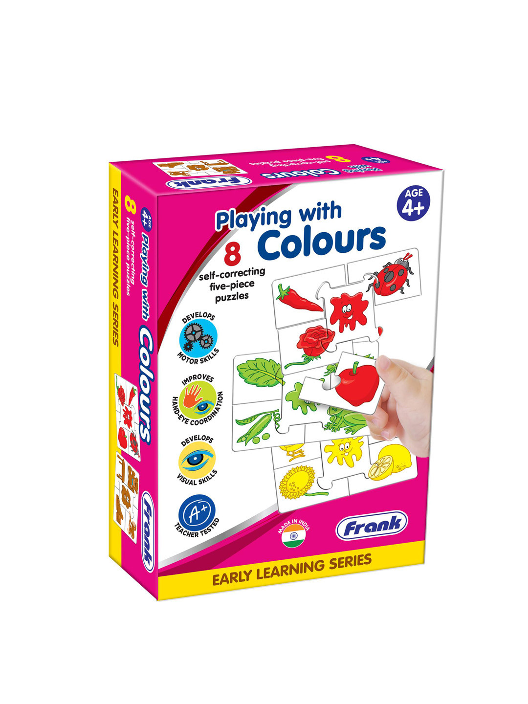 

Frank Kids Playing With Colours 8 Self Correcting 5 Piece Puzzle Toy, Red