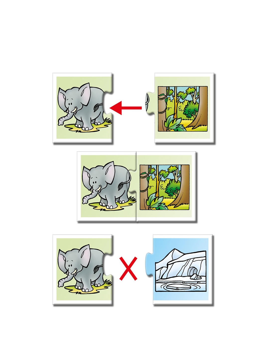 

Frank Kids Animal Homes 20 Self-Correcting Two-Piece Puzzle Toy, Grey