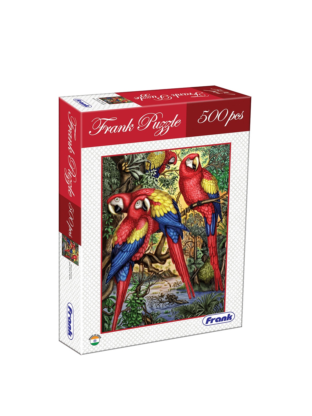 

Frank Kids Macaw Parrots 500 Piece Jigsaw Puzzle Toy, Red