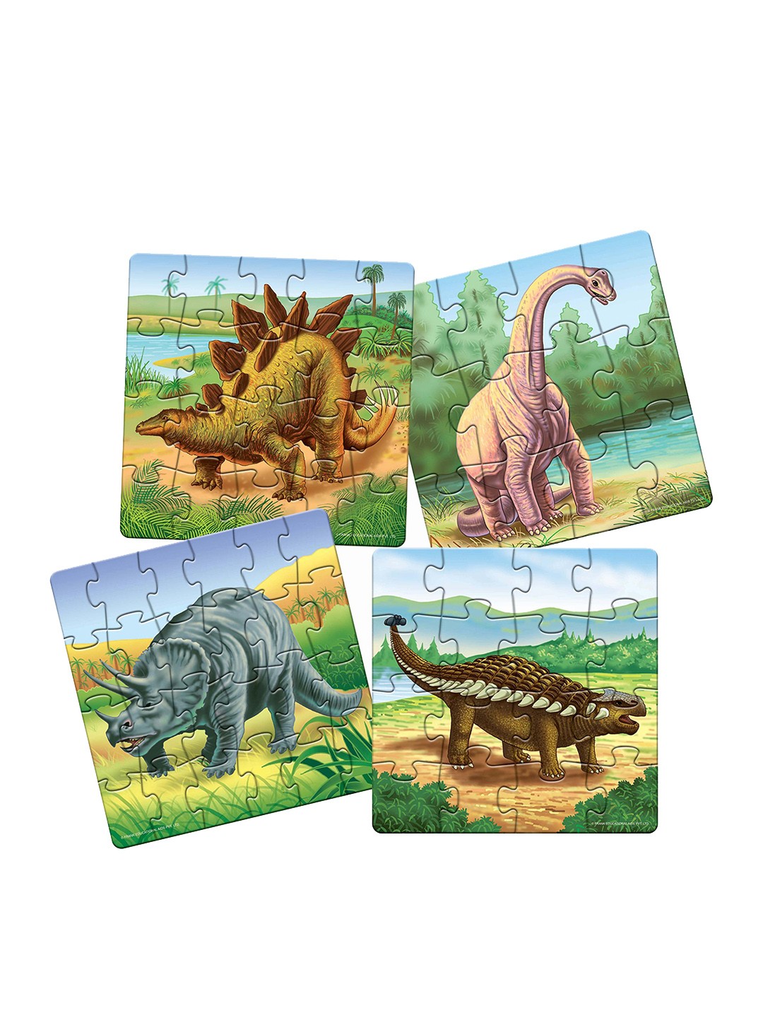 

Frank Kids Dinosaurs Play & Learn Printed Using Non-Toxic Inks Jigsaw Puzzle Toys, Green