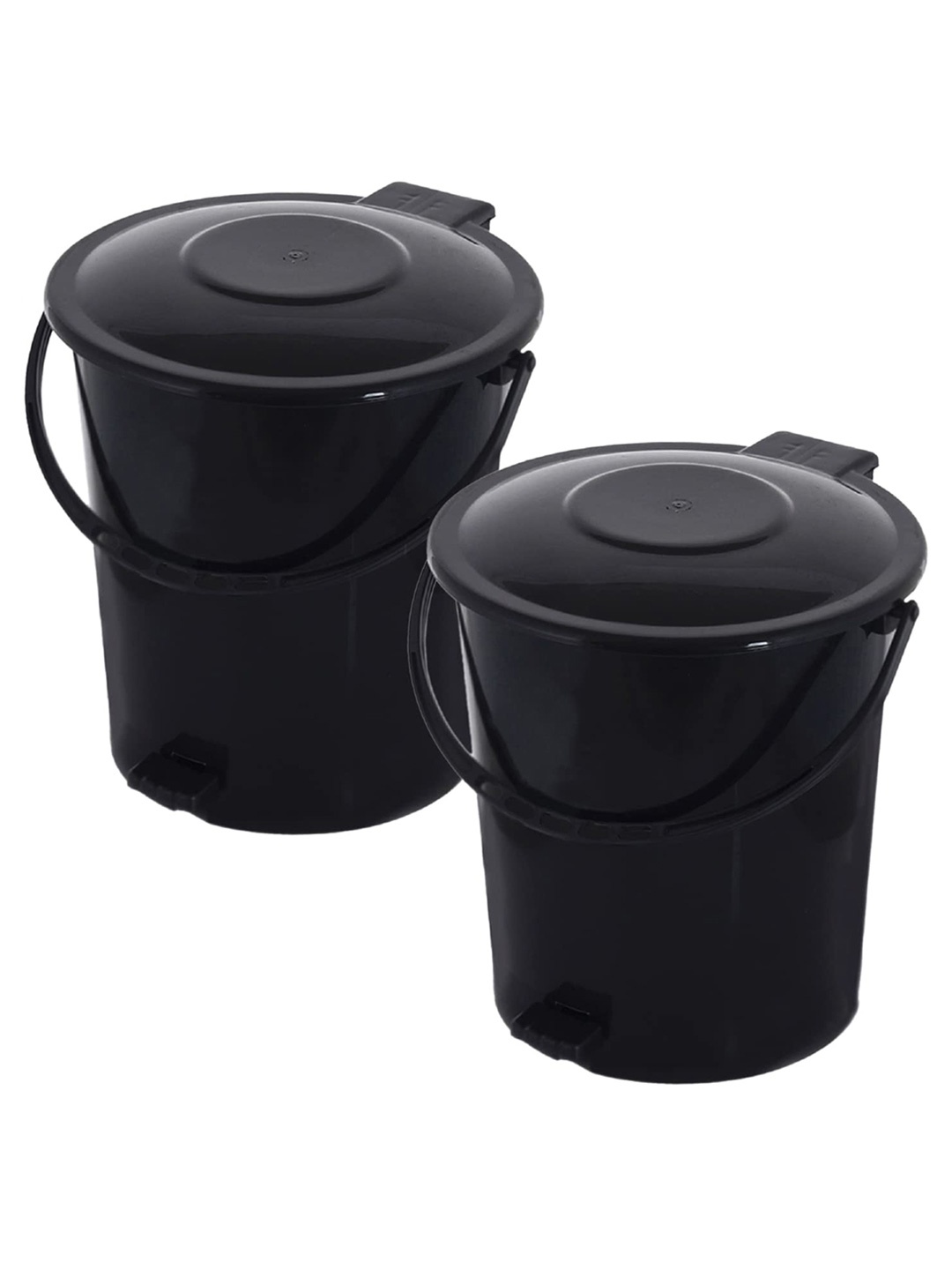 

Kuber Industries Black 2 Pieces Pedal Dustbins 10 L Each