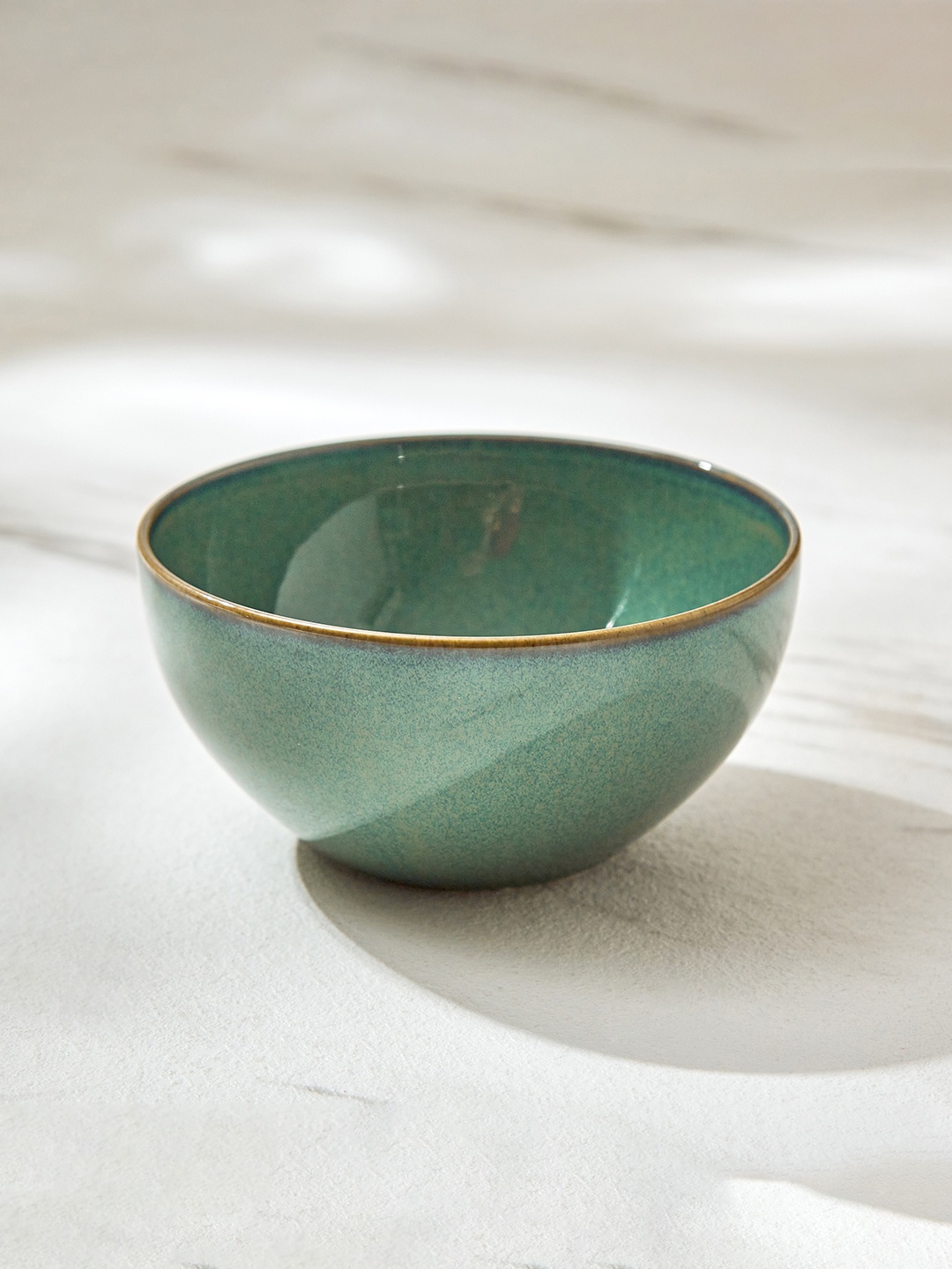 

Home Centre Capiz Verde Green Porcelain Serving Bowl 340 ml