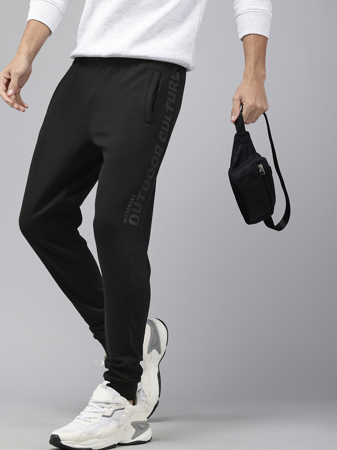 

Wildcraft Men Printed Outdoor Joggers, Black