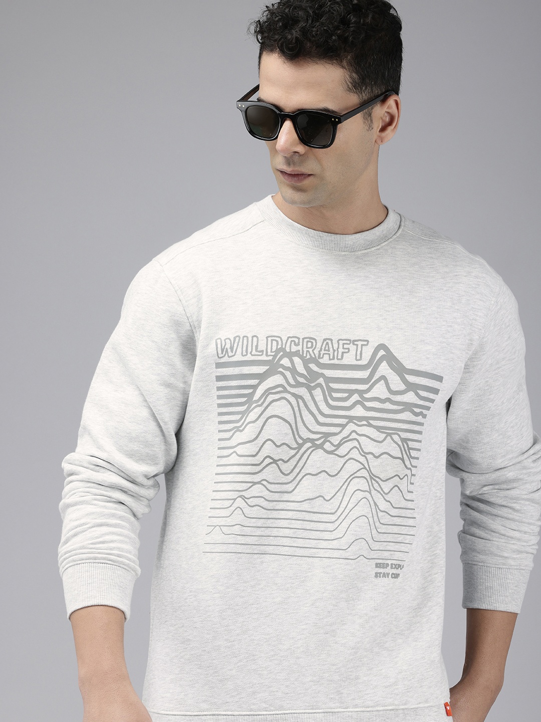 

Wildcraft Graphic Printed Crew Neck Sweatshirt, Grey