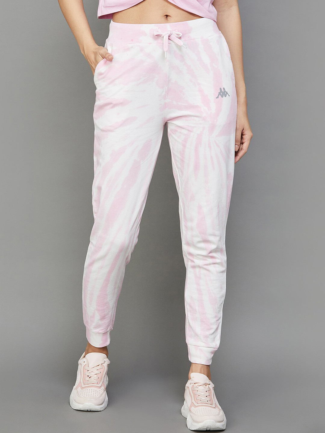 

Kappa Women Abstract Printed Cotton Joggers, Pink
