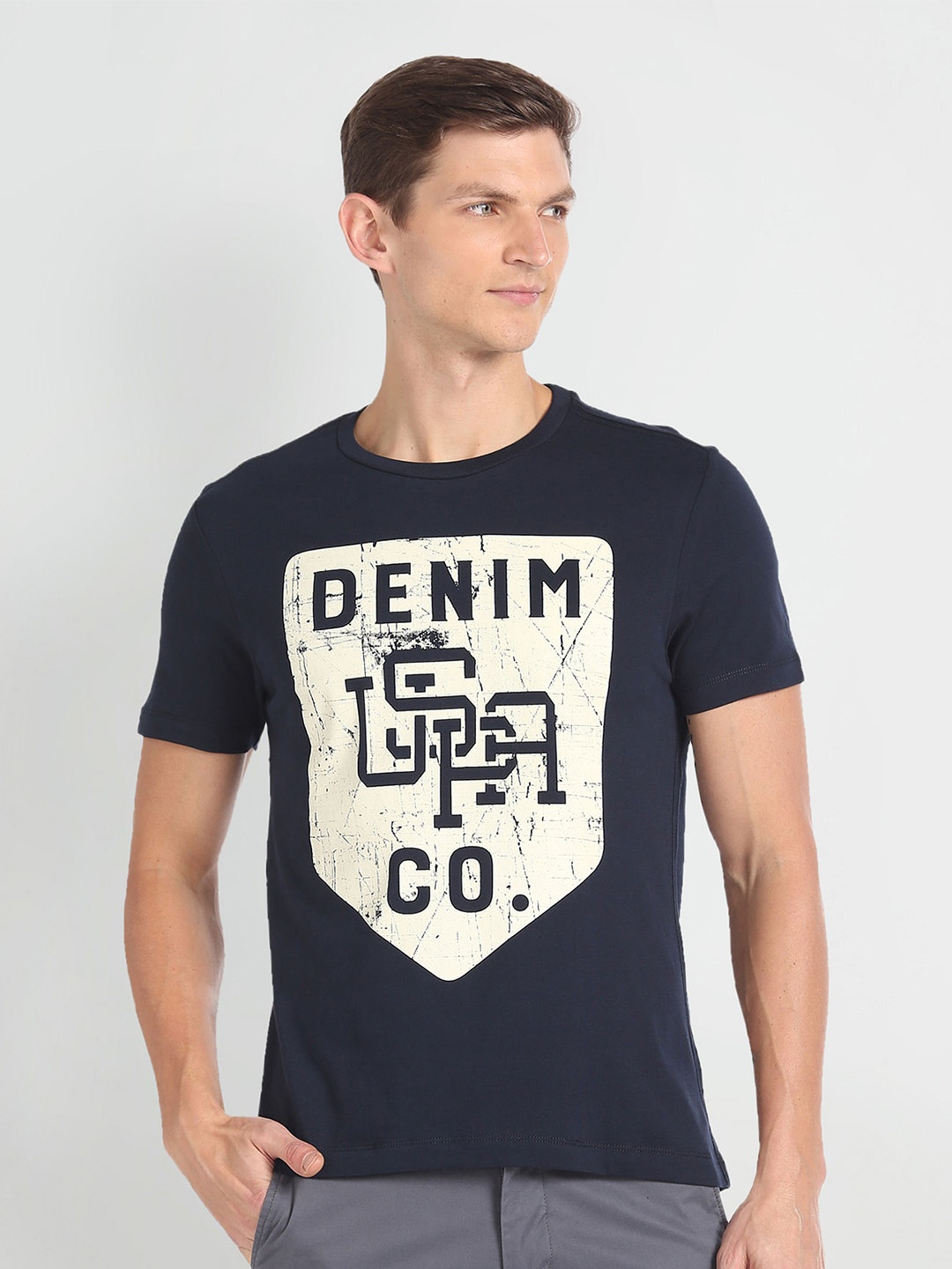 

U.S. Polo Assn. Denim Co. Graphic Printed Slim Fit T-shirt, Blue