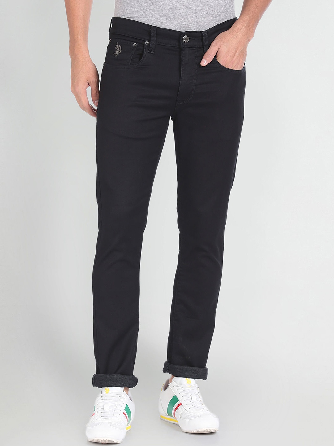 

U.S. Polo Assn. Denim Co. Men Skinny Fit Mid Rise Stretchable Jeans, Blue