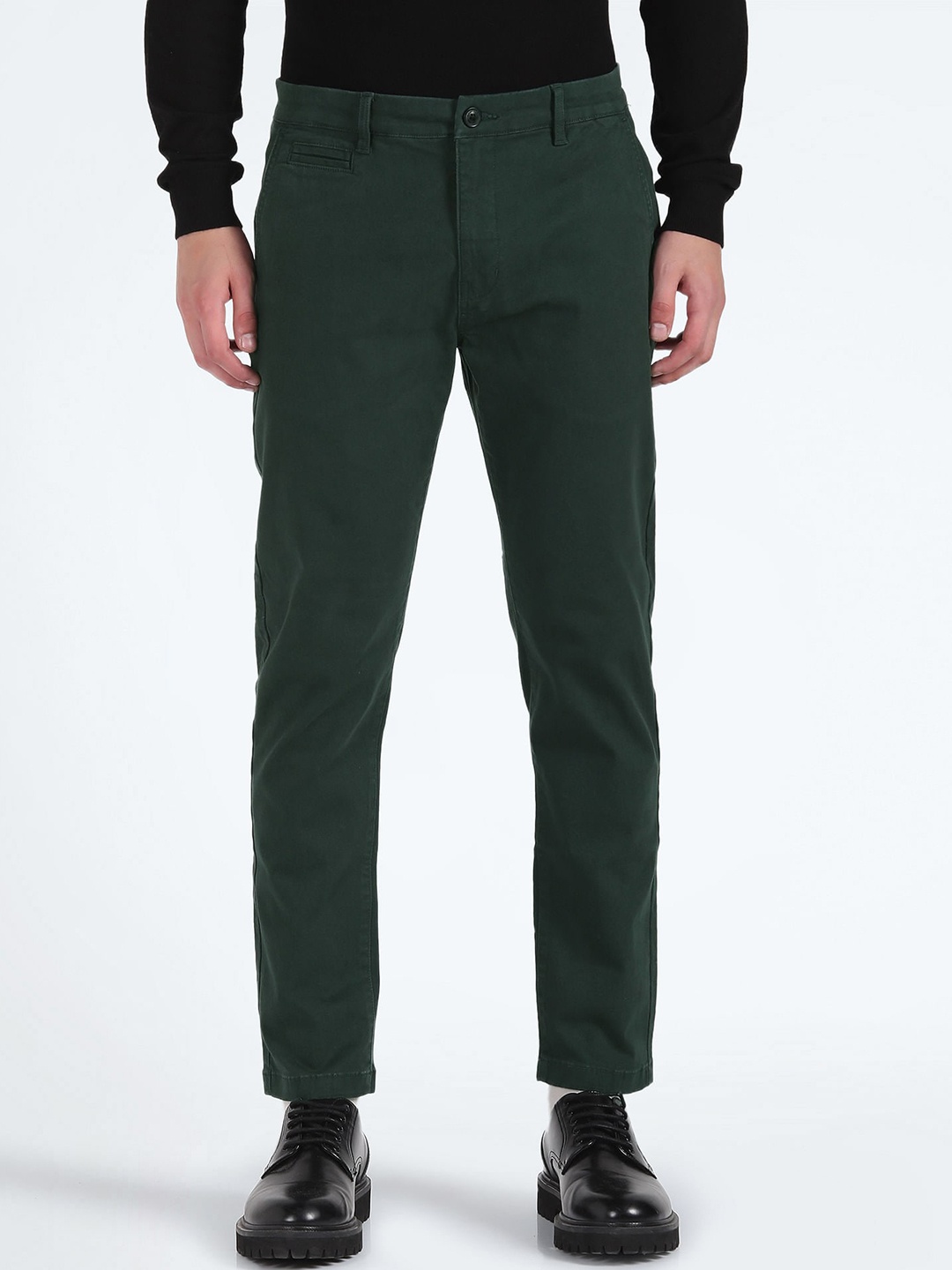 

Flying Machine Men Tapered Fit Trousers, Green