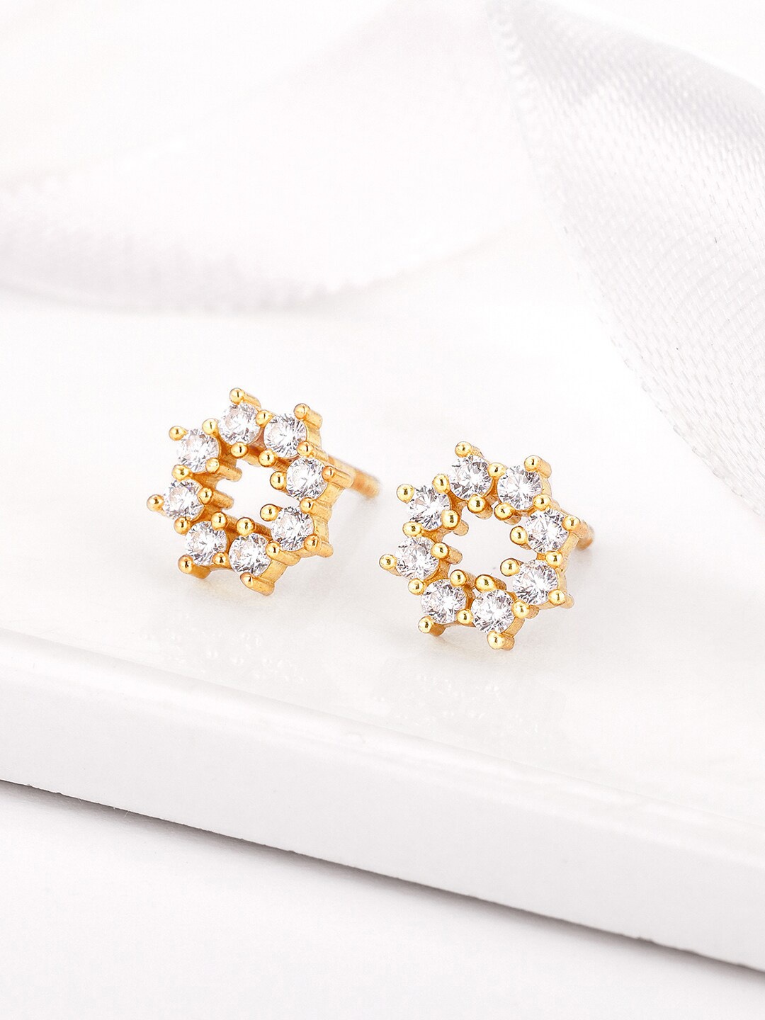 

GIVA 925 Sterling Silver Gold-Plated Contemporary Stud Earrings