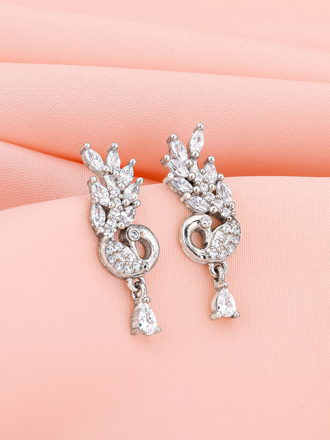 

GIVA Rhodium-Plated 925 Sterling Silver Contemporary Drop Earrings