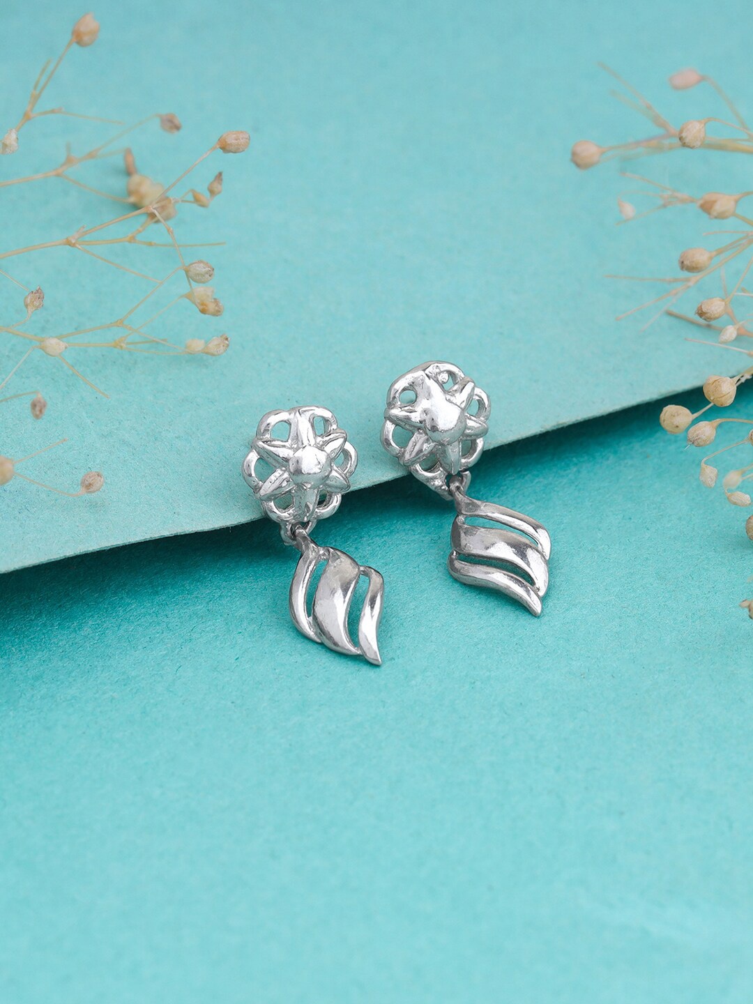 

GIVA Rhodium Plated Sterling Silver Drop Earrings