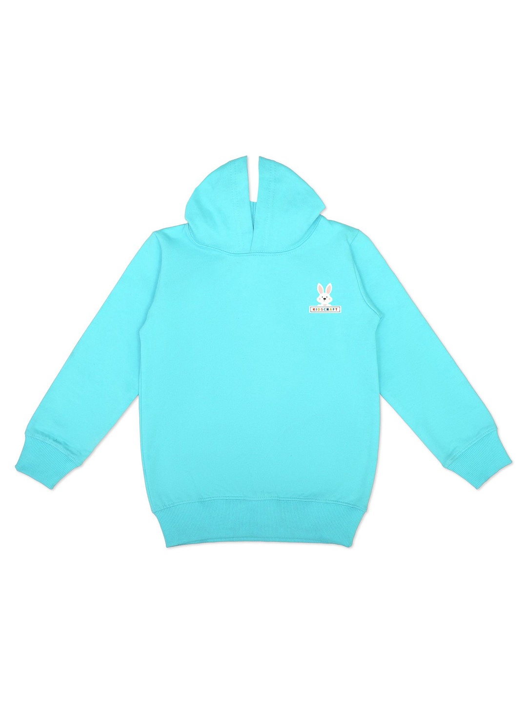 

KIDSCRAFT Boys Hooded Long Sleeves Fleece Sweatshirt, Turquoise blue