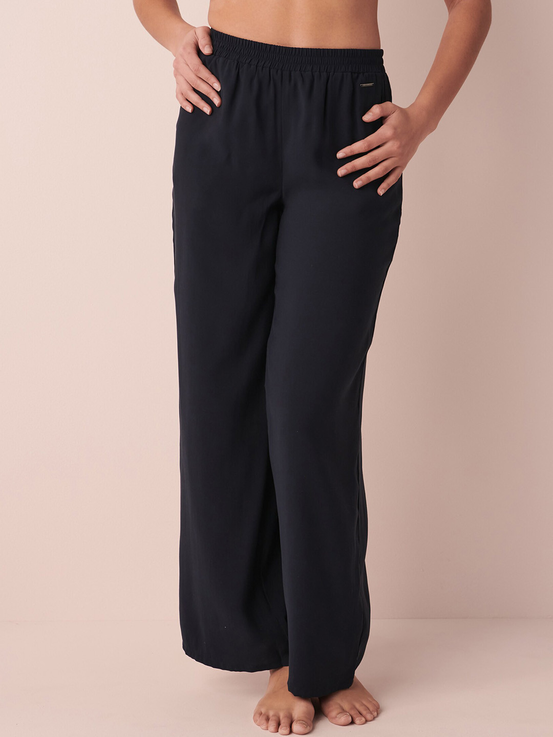 

La Vie en Rose Women Wide Leg Lounge Pants, Navy blue