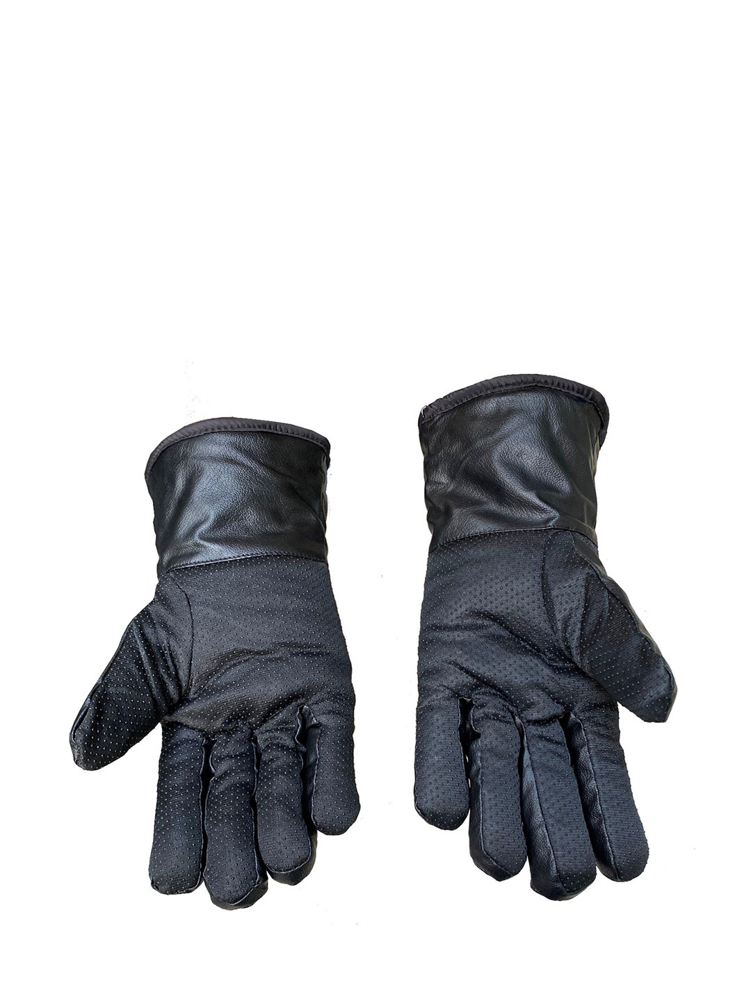 

Alexvyan Men Leather Winter Protective Gloves, Black