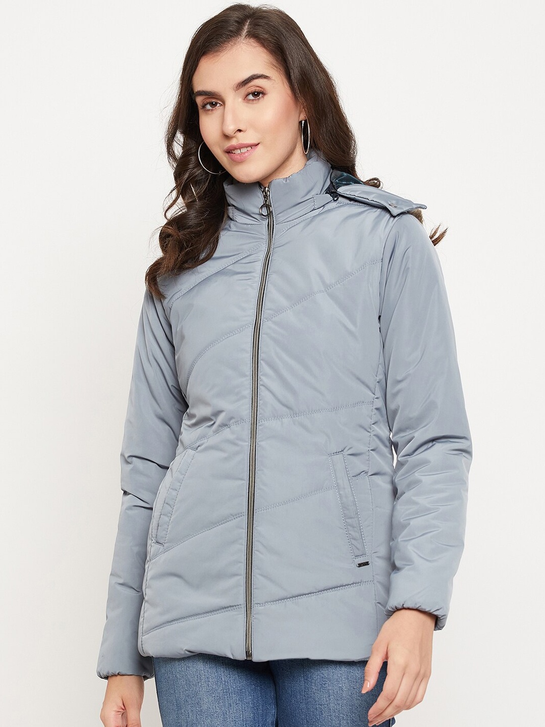 

Spirit Lightweight Hooded Anti-Odour Puffer Jacket with Faux Fur Trim, Blue