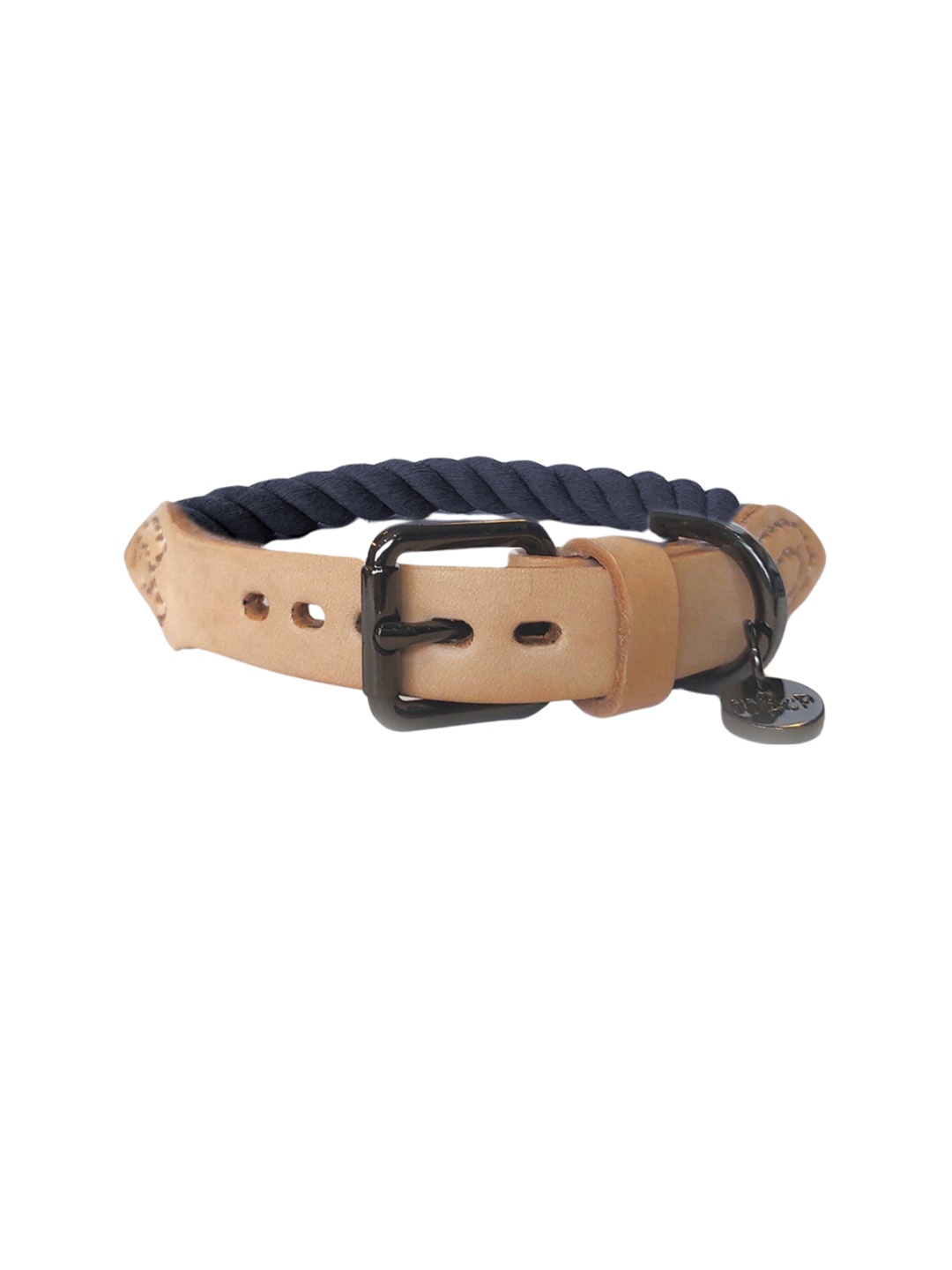 

Milk & Pepper Textured Hypo-Allergenic Dog Collar, Navy blue