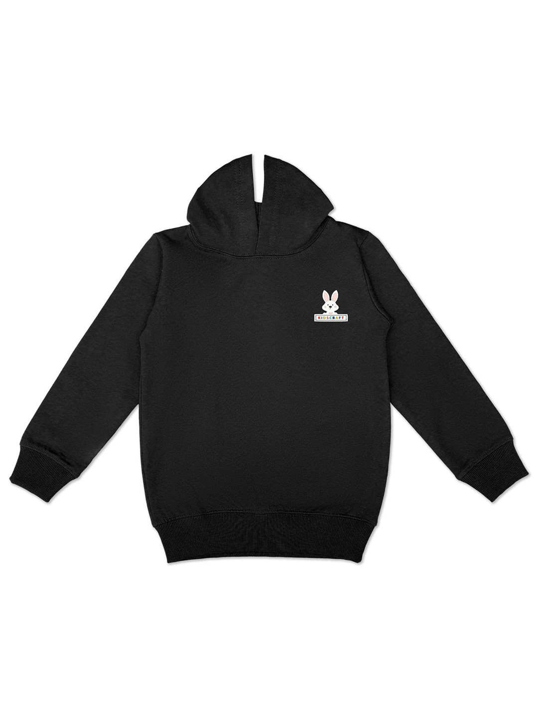 

KIDSCRAFT Boys Hooded Long Sleeves Fleece Sweatshirt, Black