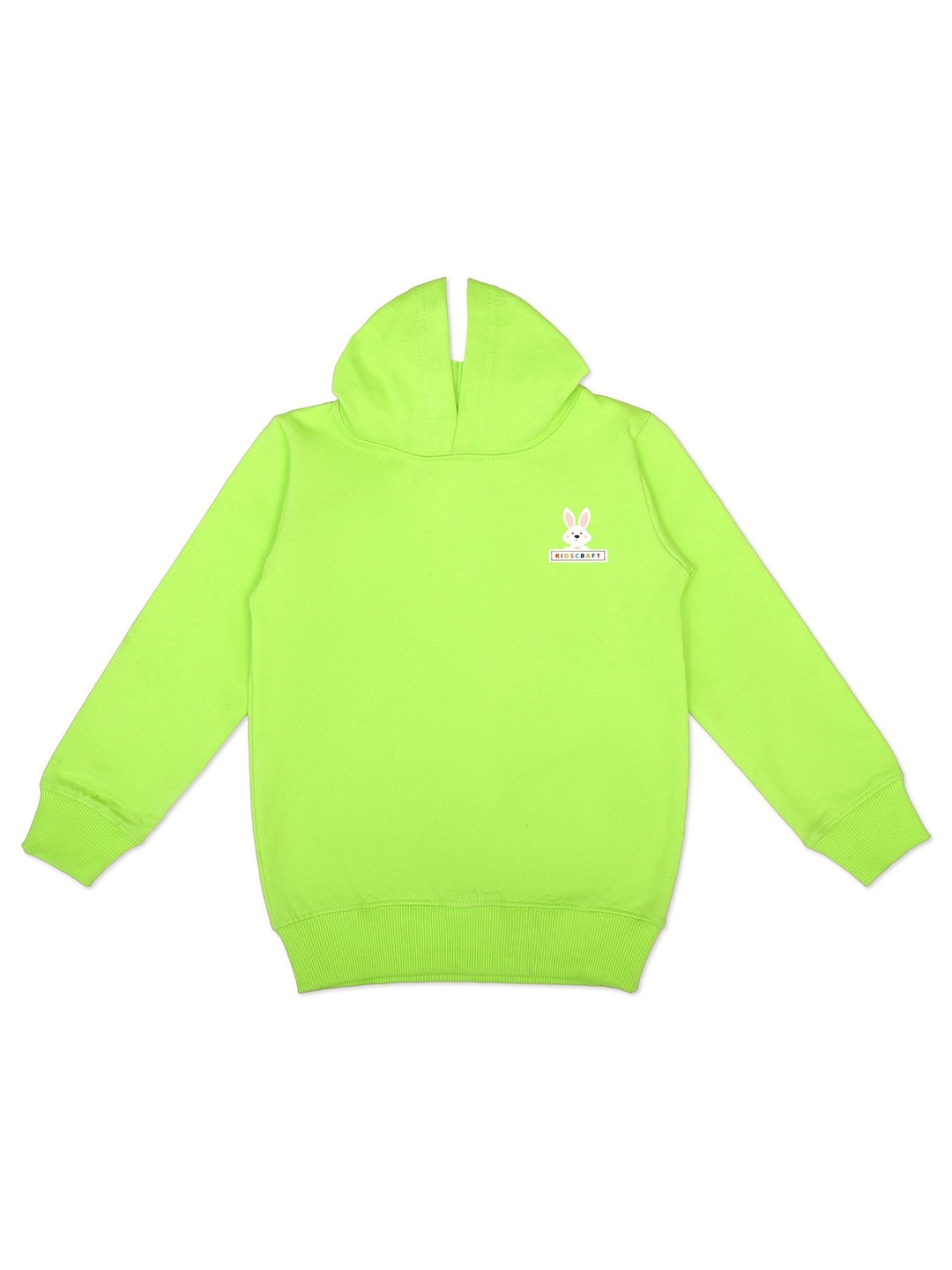 

KIDSCRAFT Boys Hooded Long Sleeves Fleece Sweatshirt, Lime green