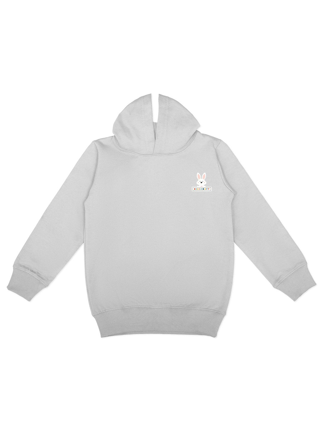 

KIDSCRAFT Boys Hooded Long Sleeves Fleece Sweatshirt, Grey