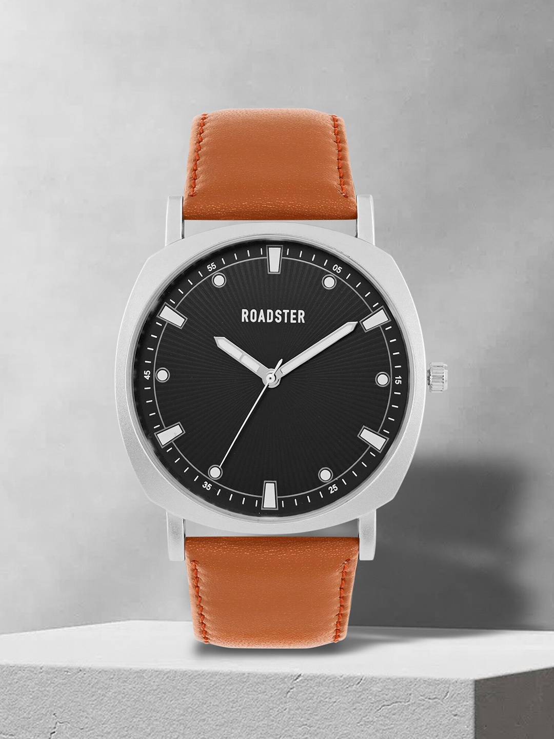 Roadster Men Printed Dial & Leather Strap Analogue Watch RD_SS23_6A, Black