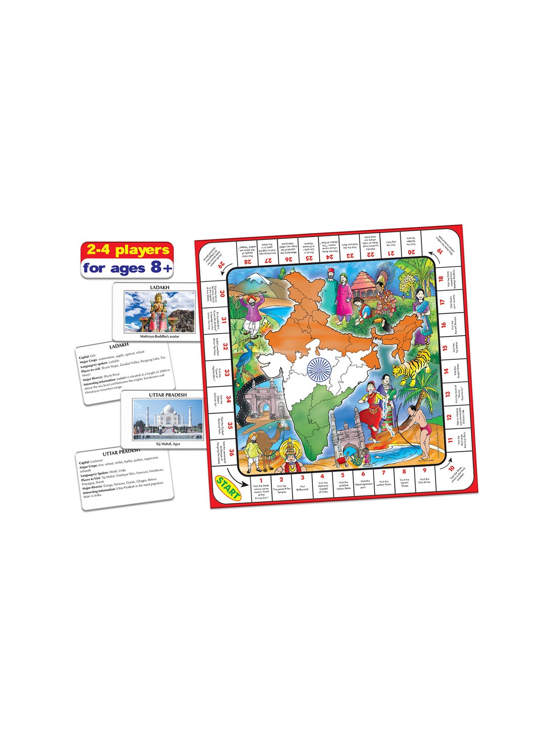 

Frank Kids Discover India Board Games, Green