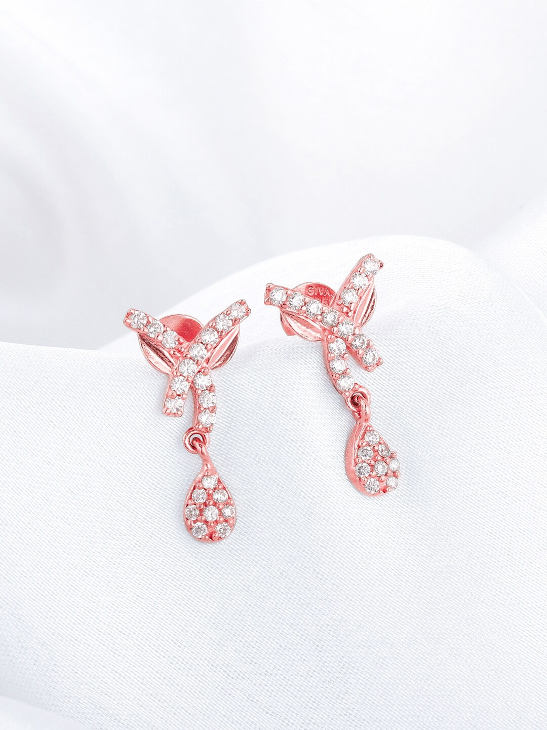

GIVA Rose Gold-Plated 925 Sterling Silver Contemporary Drop Earrings