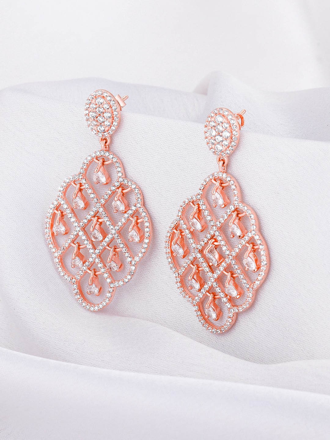 

GIVA 925 Sterling Silver Rose Gold Plated Contemporary Drop Earrings