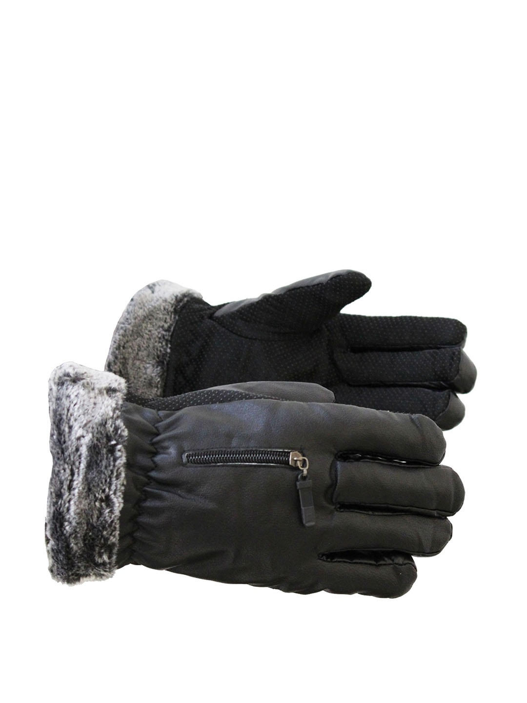 

Alexvyan Women Leather Thermal Warm Gloves, Black