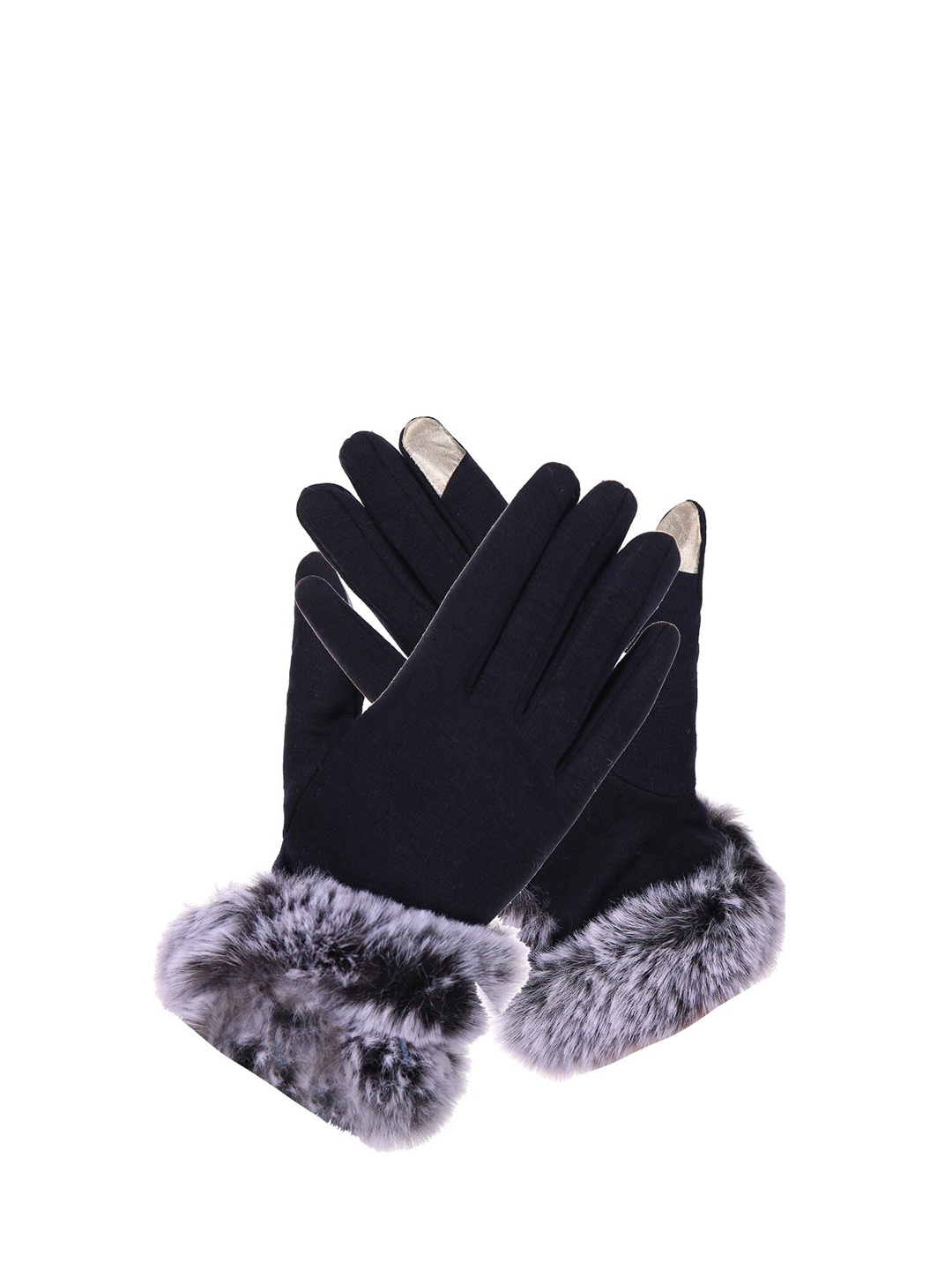 

Alexvyan Women Leather Wind Proof Thermal Warm Gloves, Black