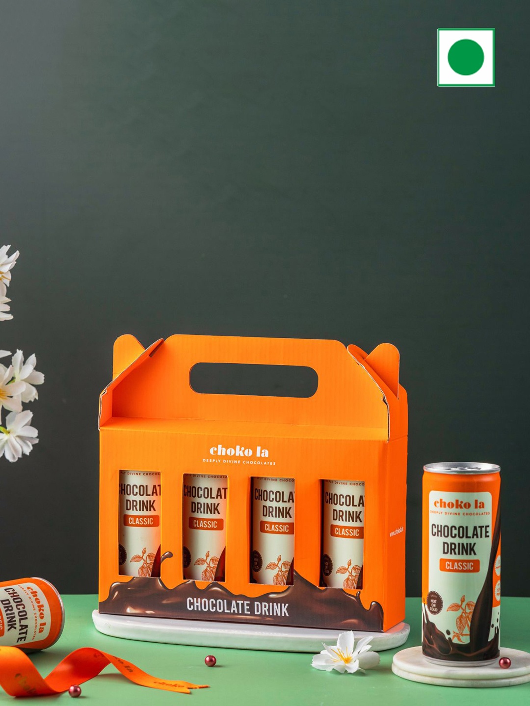 

choko la Pack Of 4 Classic Can Chocolate Drink- 200ml Each, Orange