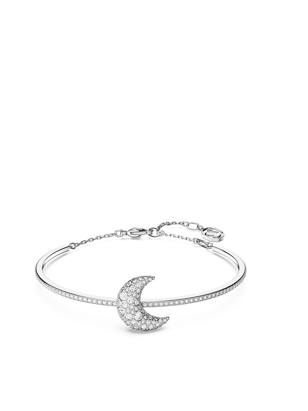 

Swarovski White Rhodium Plated Moon Sublima Bangle, Silver