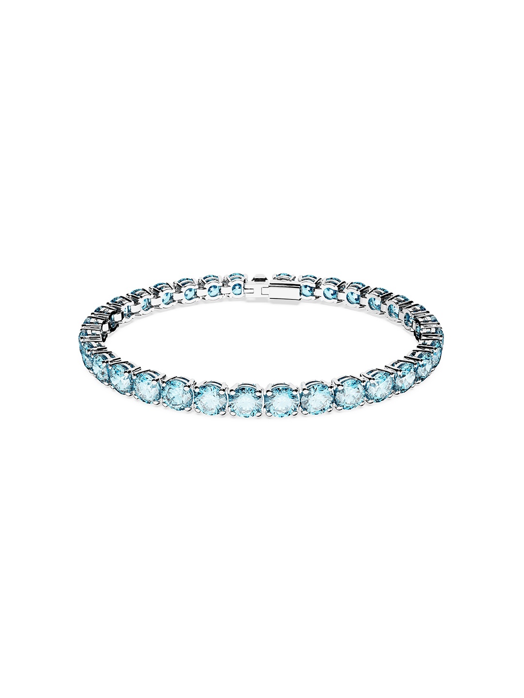 

SWAROVSKI Rhodium-Plated Crystals Studded Wraparound Bracelet, Blue