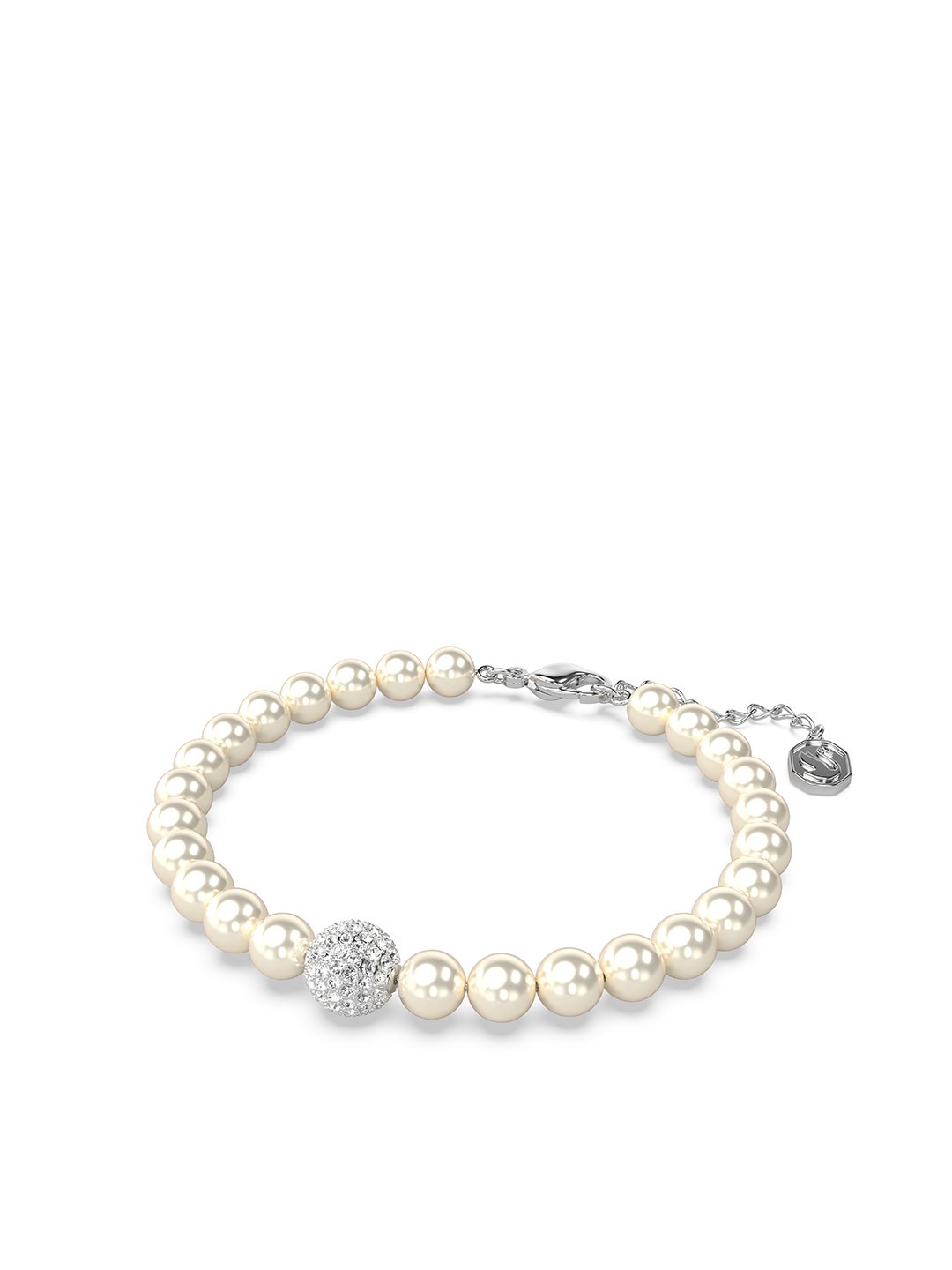 

SWAROVSKI Rhodium-Plated Crystals-Studded Wraparound Bracelet, Silver