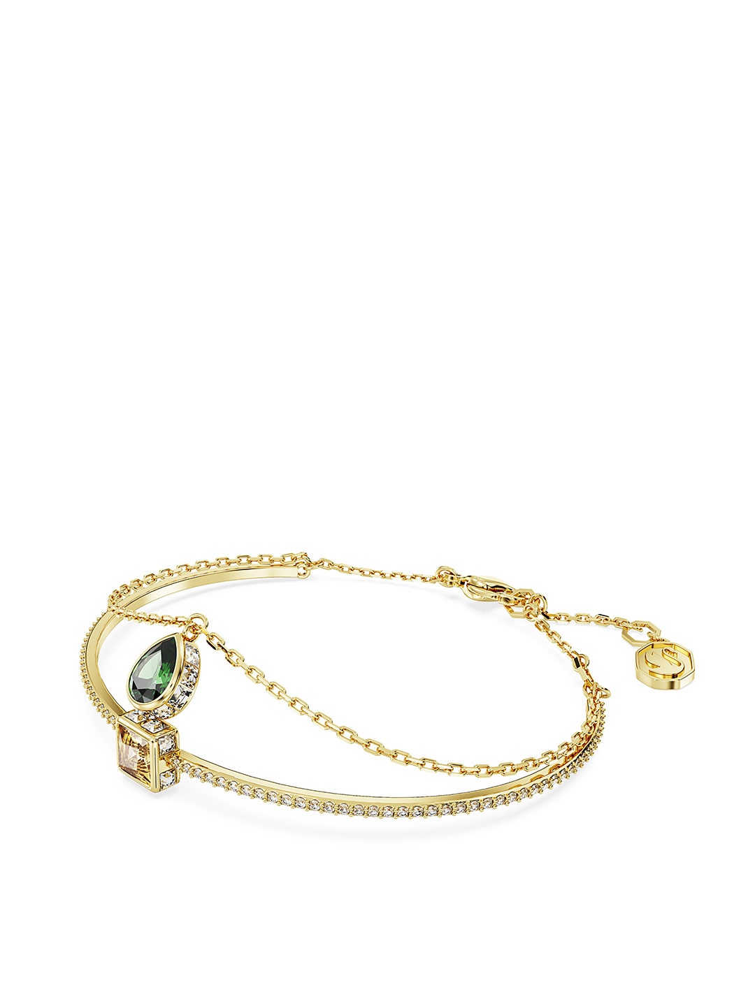 

SWAROVSKI Gold-Plated Artificial Stones Charm Bracelet