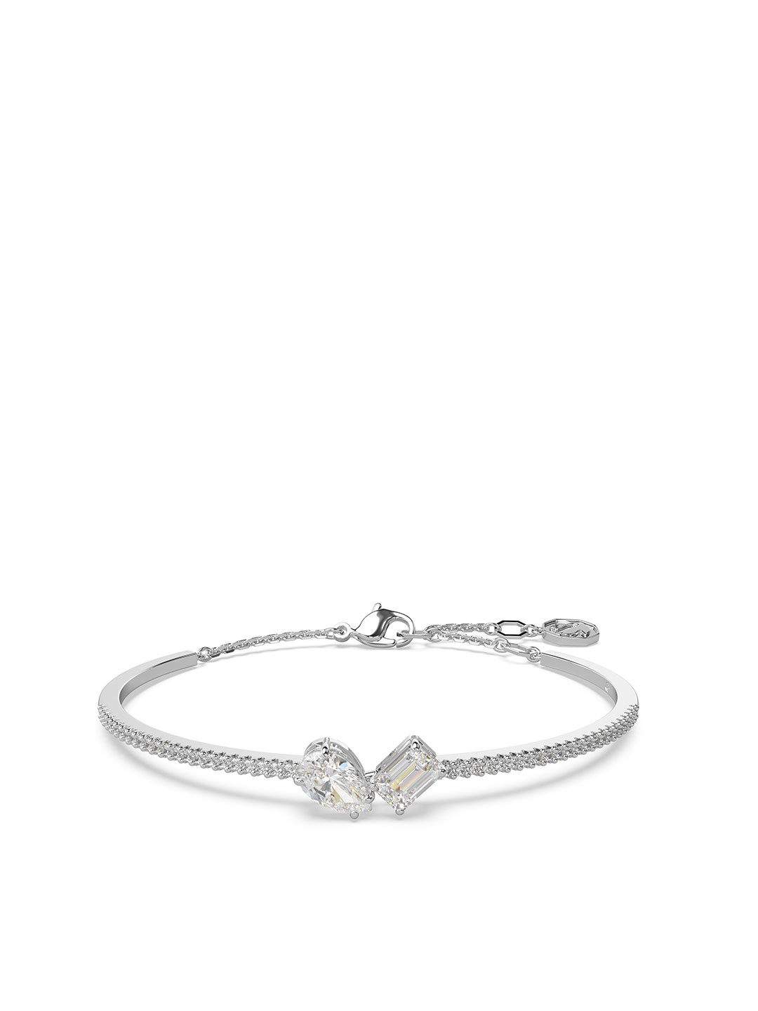 

SWAROVSKI Rhodium-Plated Crystals-Studded Wraparound Bracelet, Silver