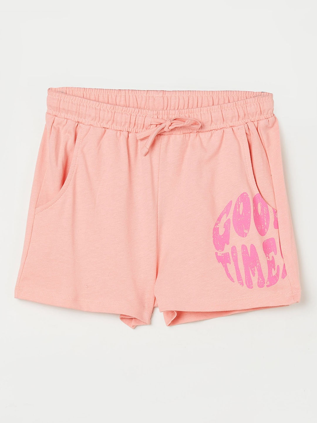 

Fame Forever by Lifestyle Girls Peach-Coloured Printed Shorts