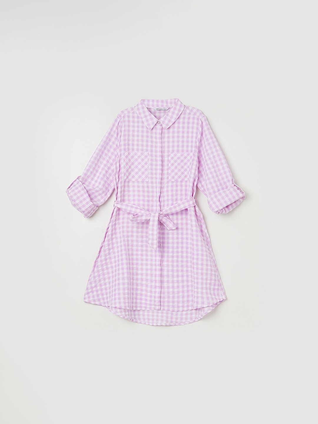 

Fame Forever by Lifestyle Lavender Checked Shirt Dress