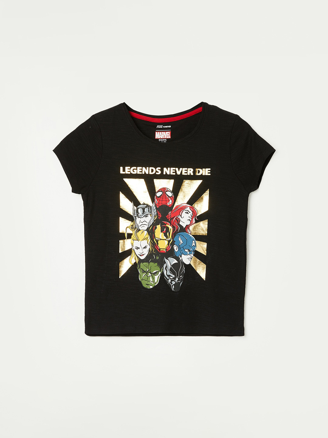 

Fame Forever by Lifestyle Girls Black Printed T-shirt
