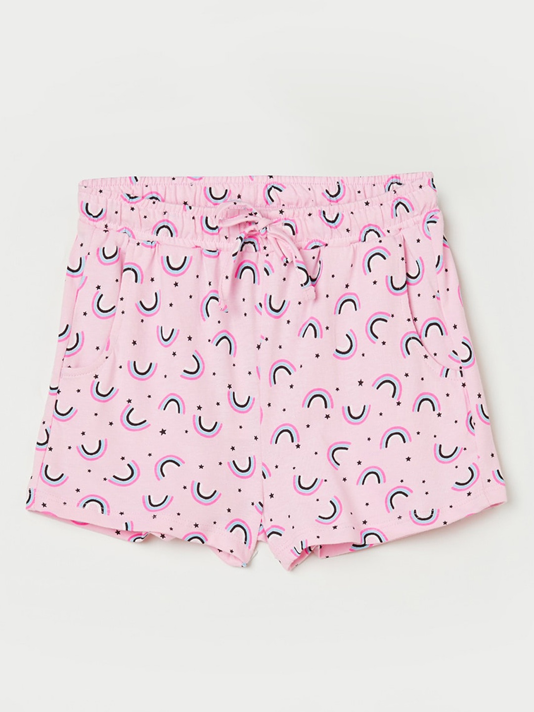 

Fame Forever by Lifestyle Girls Pink Conversational Printed Shorts