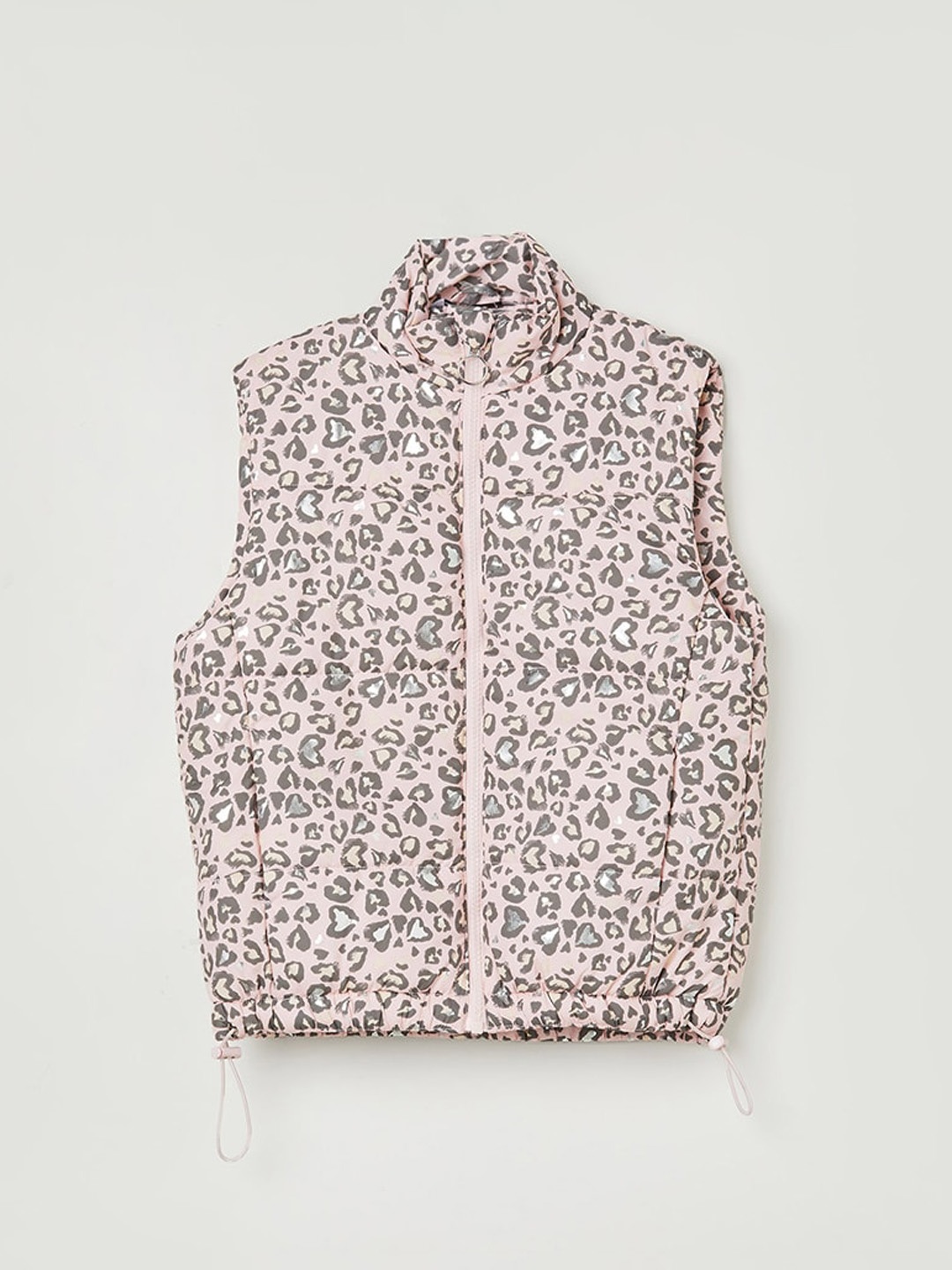 

Fame Forever by Lifestyle Girls Pink Geometric Crop Sporty Jacket