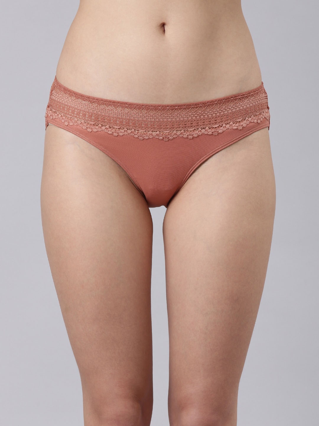 

Enamor Self Design Mid-Rise Anti Microbial Hipster Briefs, Brown