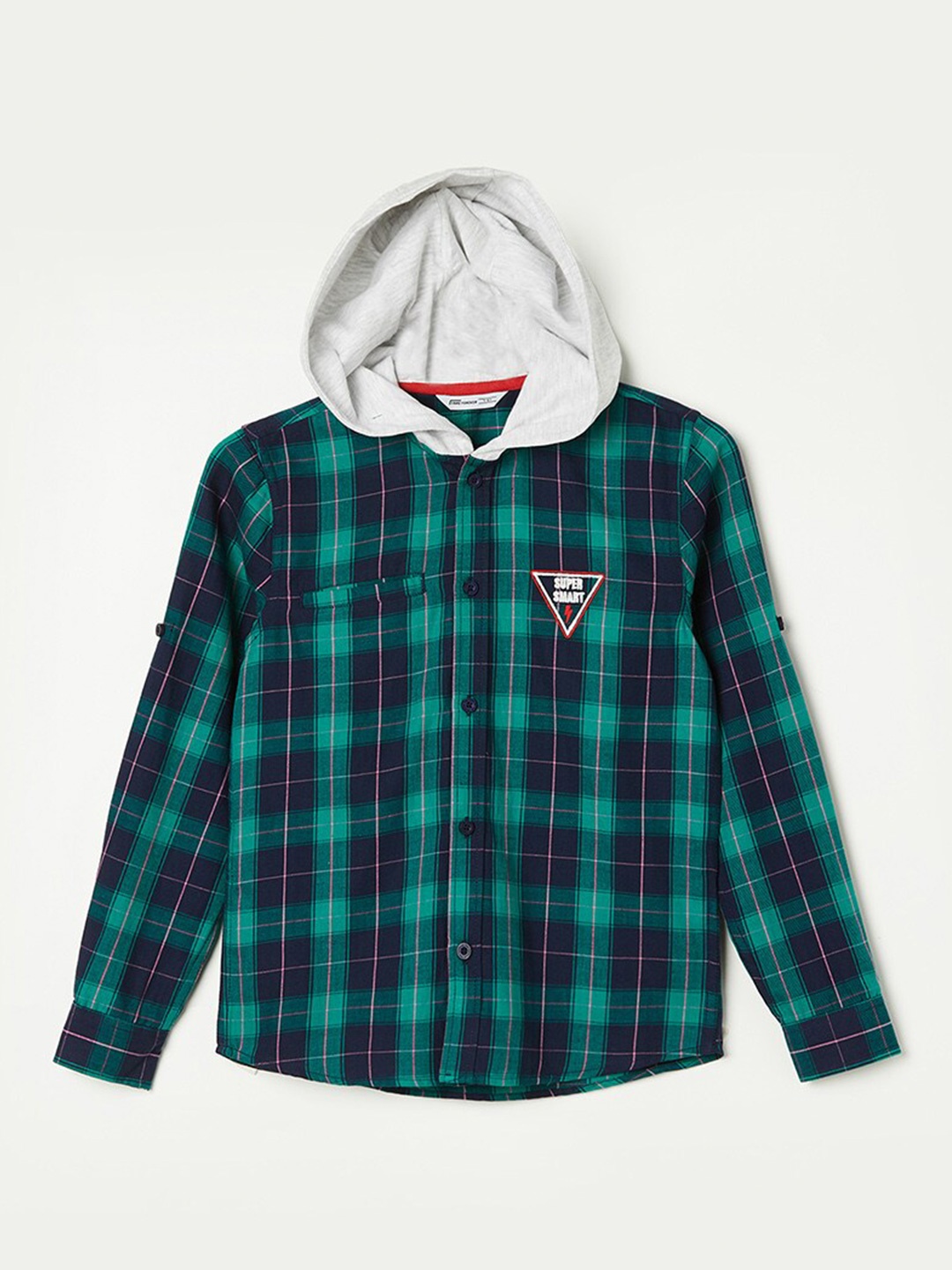 

Fame Forever by Lifestyle Boys Blue Tartan Checks Opaque Checked Casual Shirt