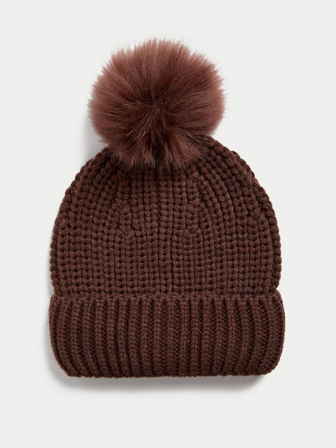 

Marks & Spencer Women Self Design Beanie, Brown