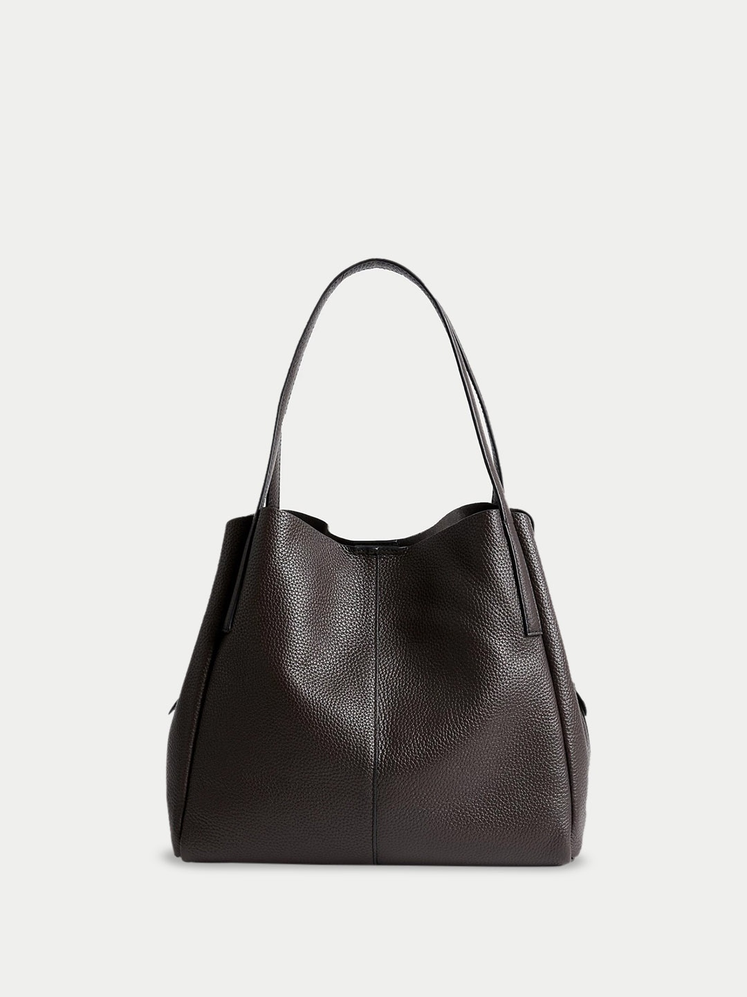 

Marks & Spencer Textured Leather Shopper Tote Bag, Black