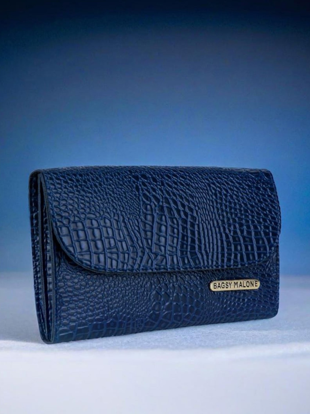 

Bagsy Malone Textured Envelope Clutch, Blue