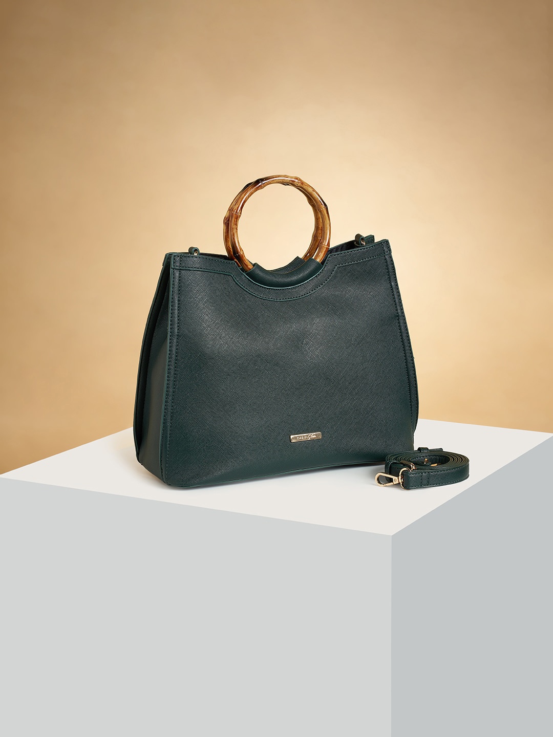 

Forever Glam by Pantaloons Structured Handheld Bag, Green