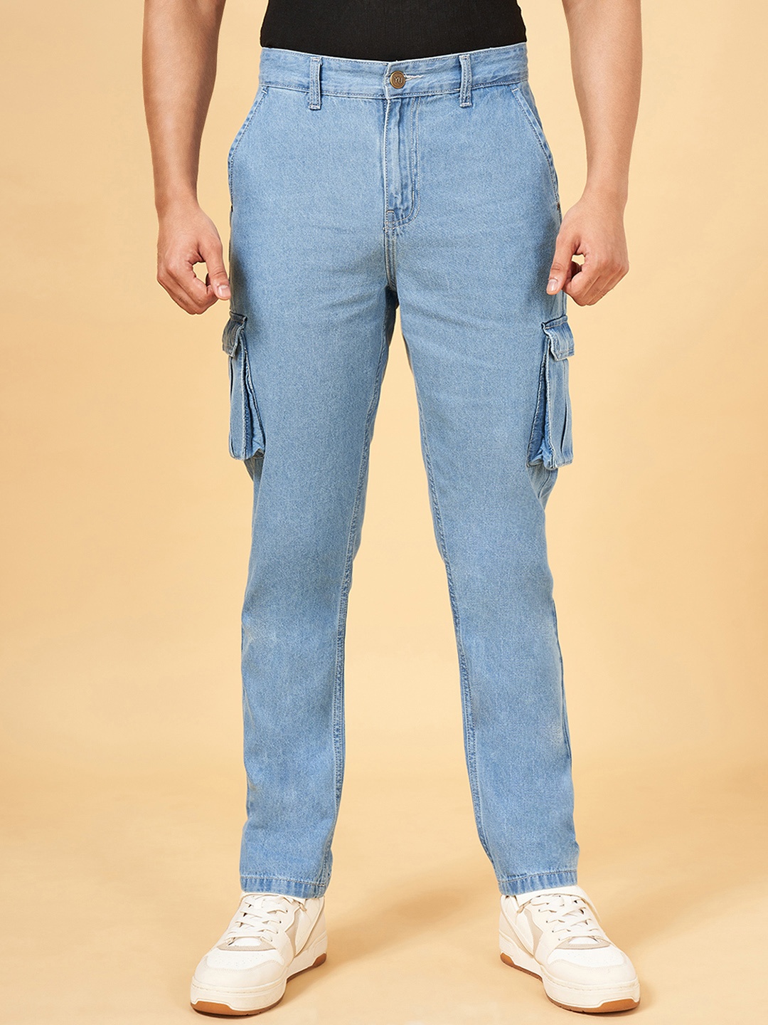 

YU by Pantaloons Men Mid-Rise Clean Look Stretchable Pure Cotton Jeans, Blue
