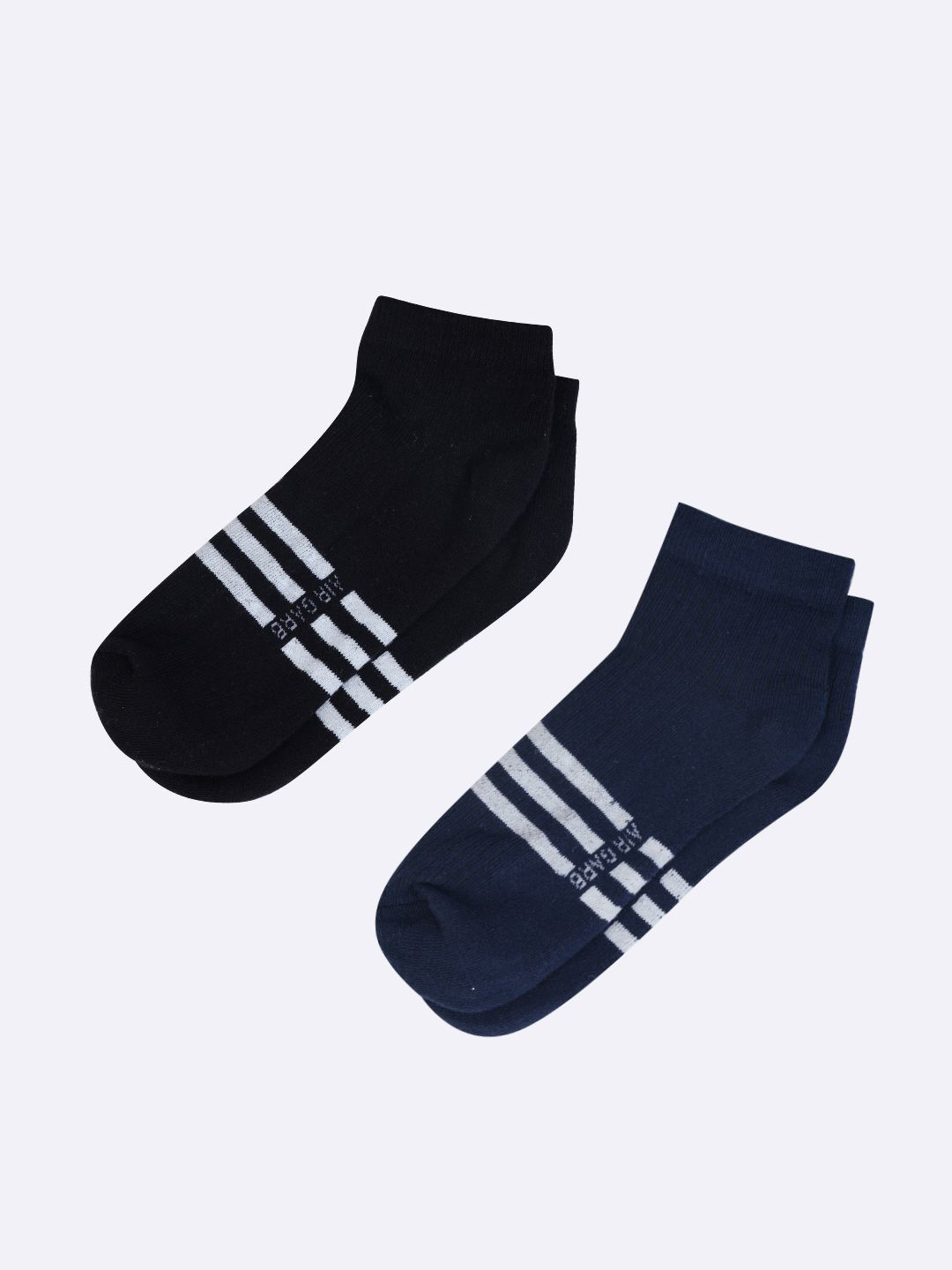 

AIR GARB Pack of 2 Striped Ankle Length Socks, Blue