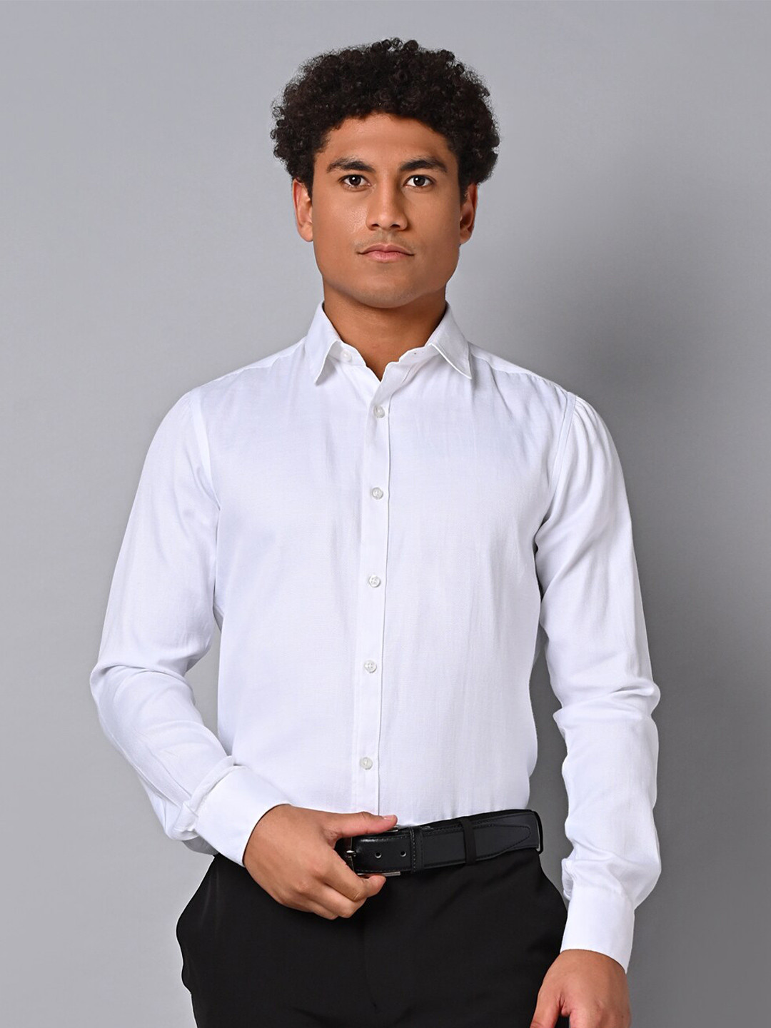 

Justin Whyte Modern Slim Fit Pure Cotton Oxford Formal Shirt, White